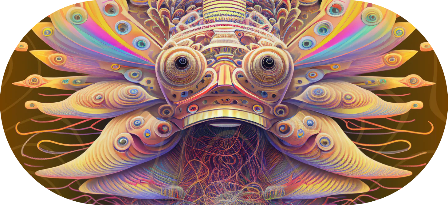 a creative image of what the DMT psychedelic experience looks like