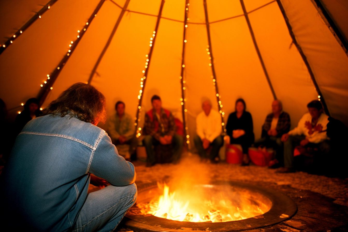 Native American Church Ceremony Inside