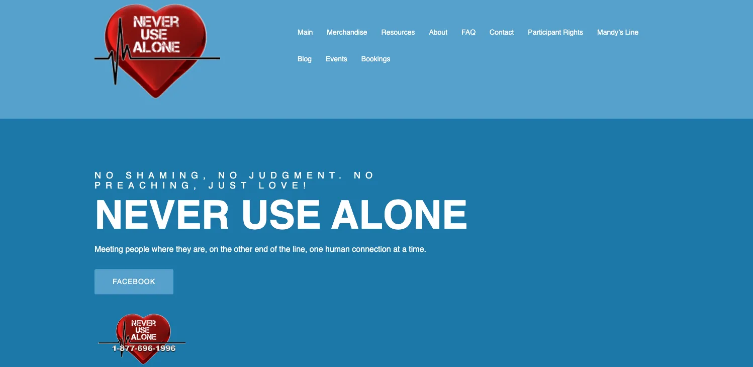 NeverUseAlone Homepage