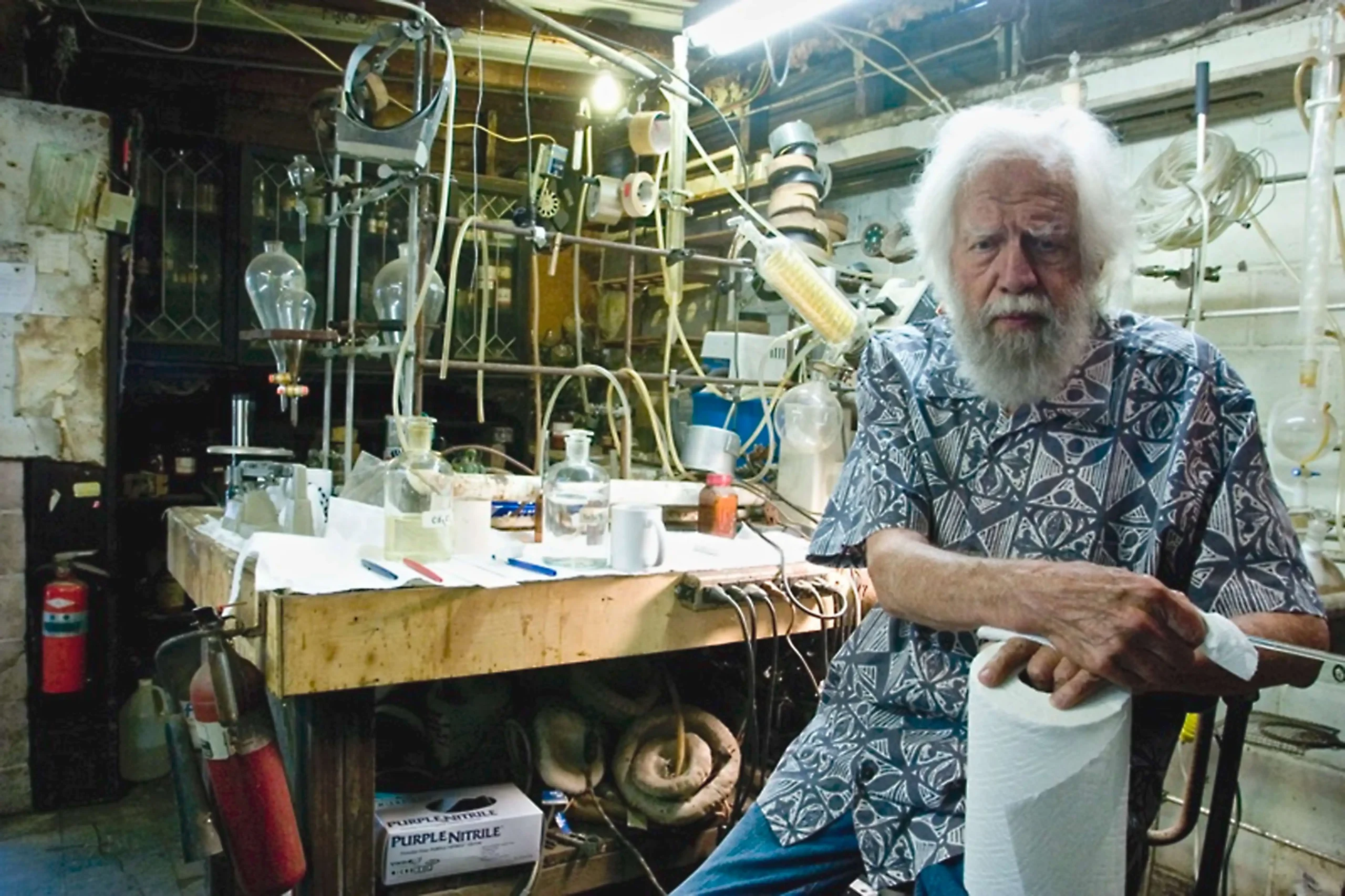 Shasha Shulgin in his lab at the Farm