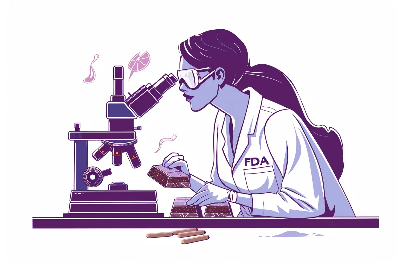 FDA woman looking into microscope